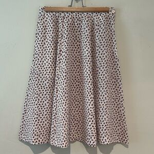 Vintage Floral Print A-Line Women's Skirt